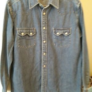 Austin Reed Mens size Large Jean shirt